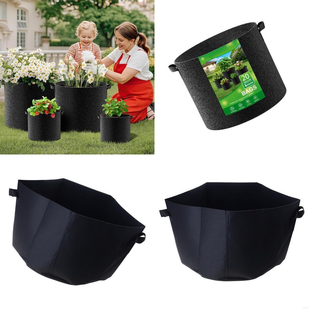Grow Bag - Premium-Stoff-Pflanzbeutel, verdickte Materialien, Gartentöpfe, Drainage-Design
