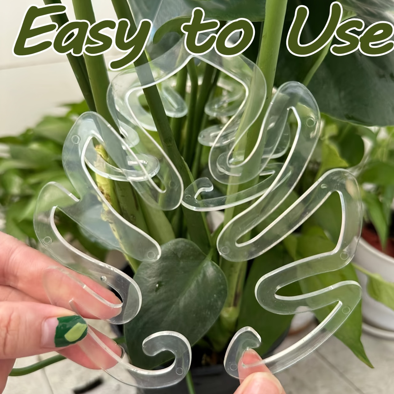 Vertical Planter - Flexible Kunststoff-Monstera-Pflanzenstützclips, Verstellbare Gartenbinder für Vertikalgewachstum,