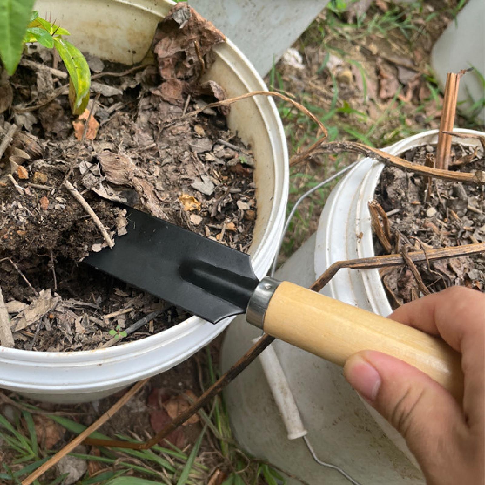 Trowel Garden Tools - Kleines Gartenspaten-Grabwerkzeug mit Holzgriff, multifunktionales Gartengerät,