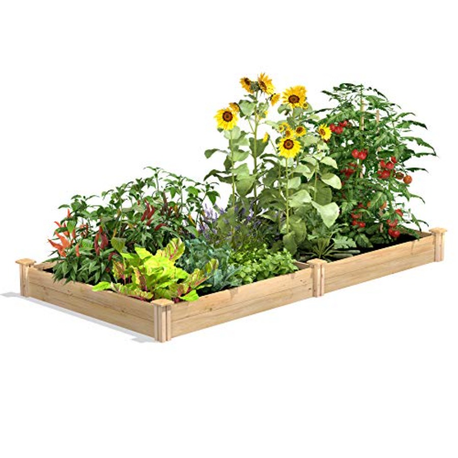 Raised Garden Bed - Hochbeet für den Außenbereich, Zedernholz, Naturfarbe,