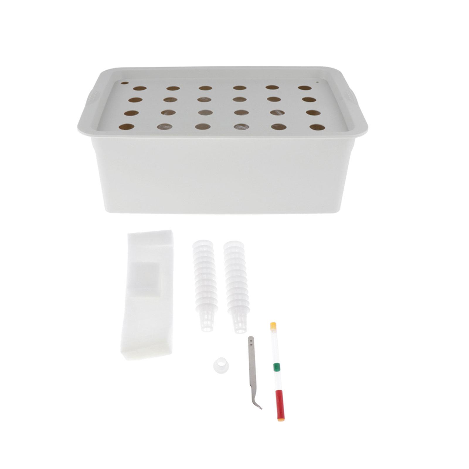 Hydroponic Kit - Indoor Hydroponisches Anbausystem ohne Erde 24-Positionen-Korb-