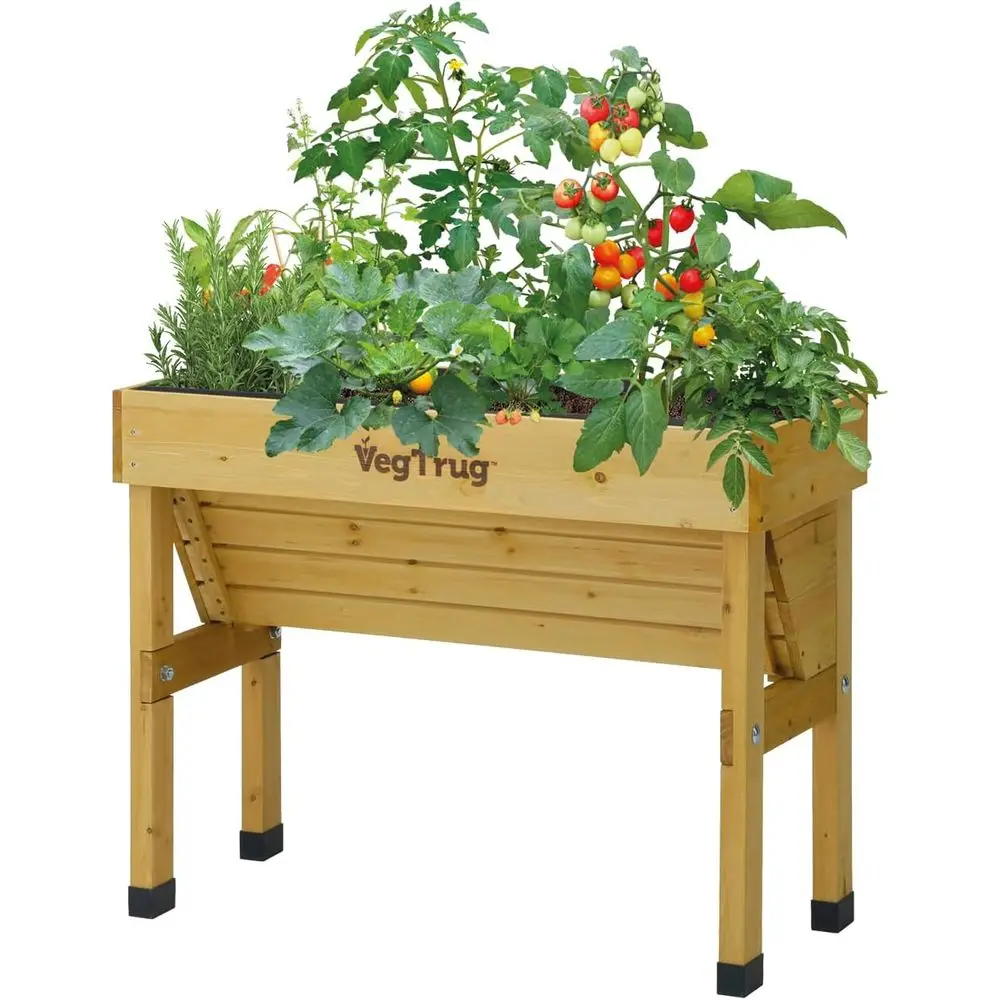 Vertical Planter - Natürliches Kleines 1m Wandmontiertes Gartenbeet -