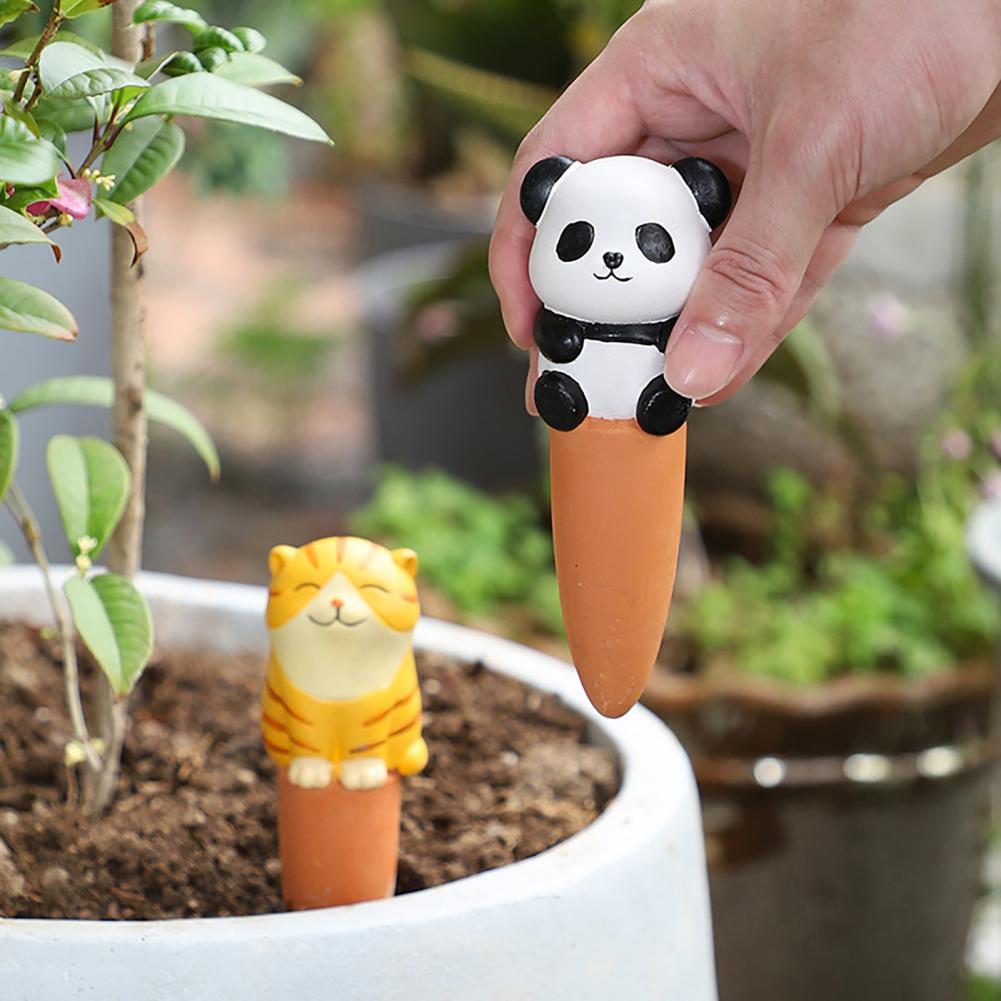 Watering Can - 4-teiliges Set Pflanzenbewässerungsspieße: Niedliche Tier-Selbstbewässerungsstifte mit