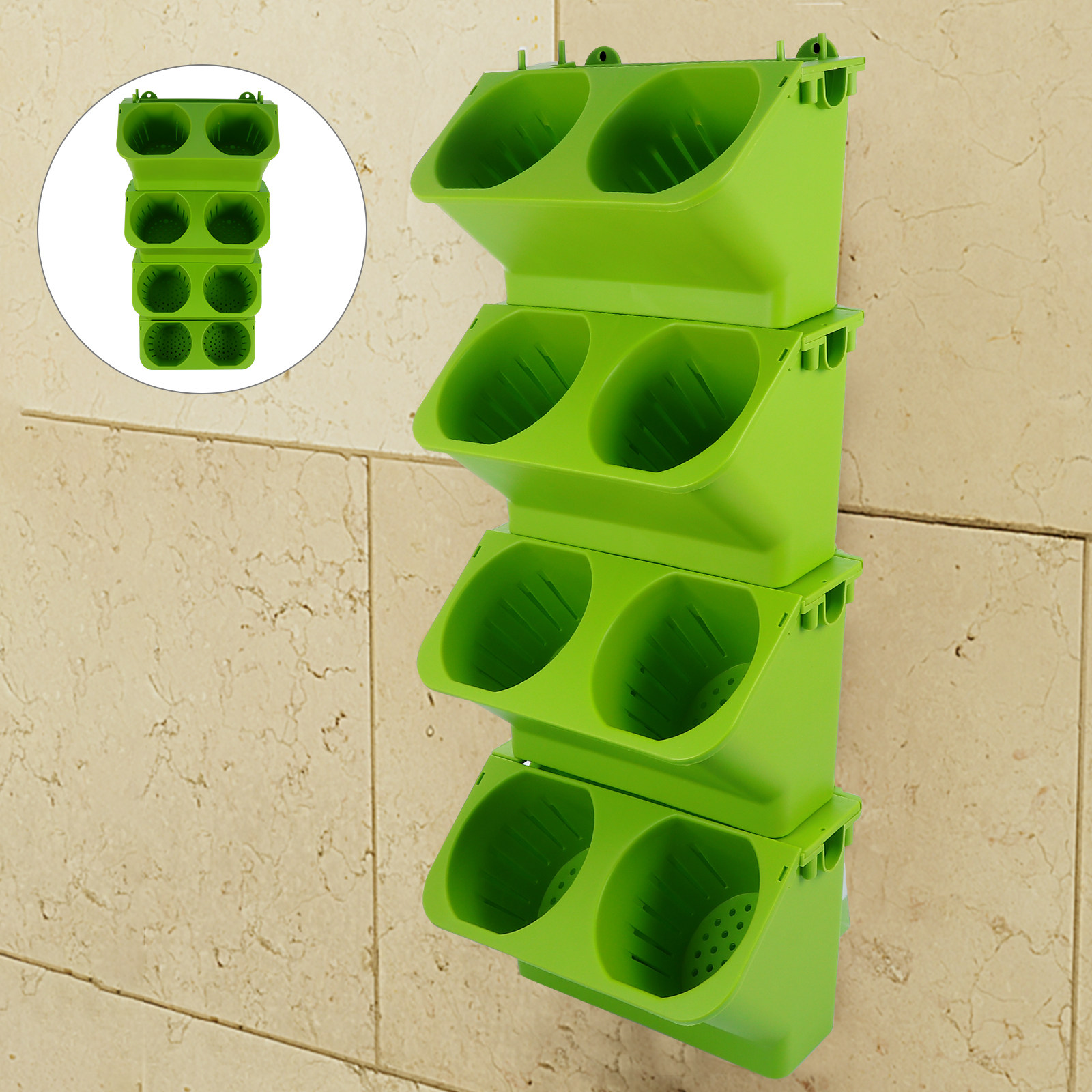4-teiliges vertikales Wandpfla – Vertical Planter Bewertung und Preis