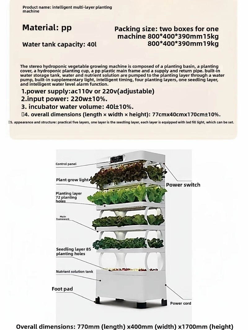 Intelligente erdlose Anbaugerä – Vertical Planter Bewertung und Preis