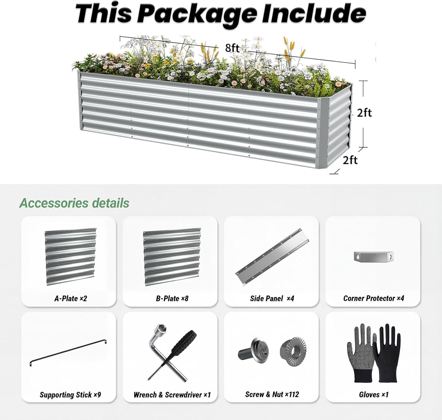 Outdoor Verzinktes Hochbeet fü – Raised Garden Bed Bewertung und Preis