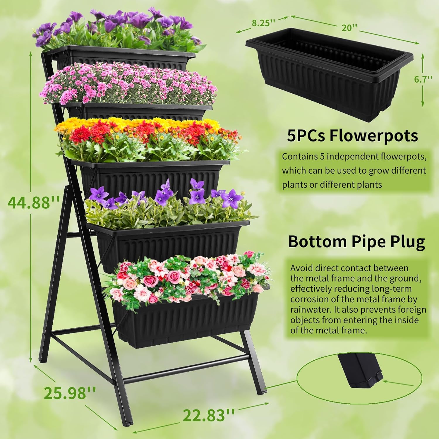 Outdoor Garten Terrasse Hof Ve – Vertical Planter Bewertung und Preis