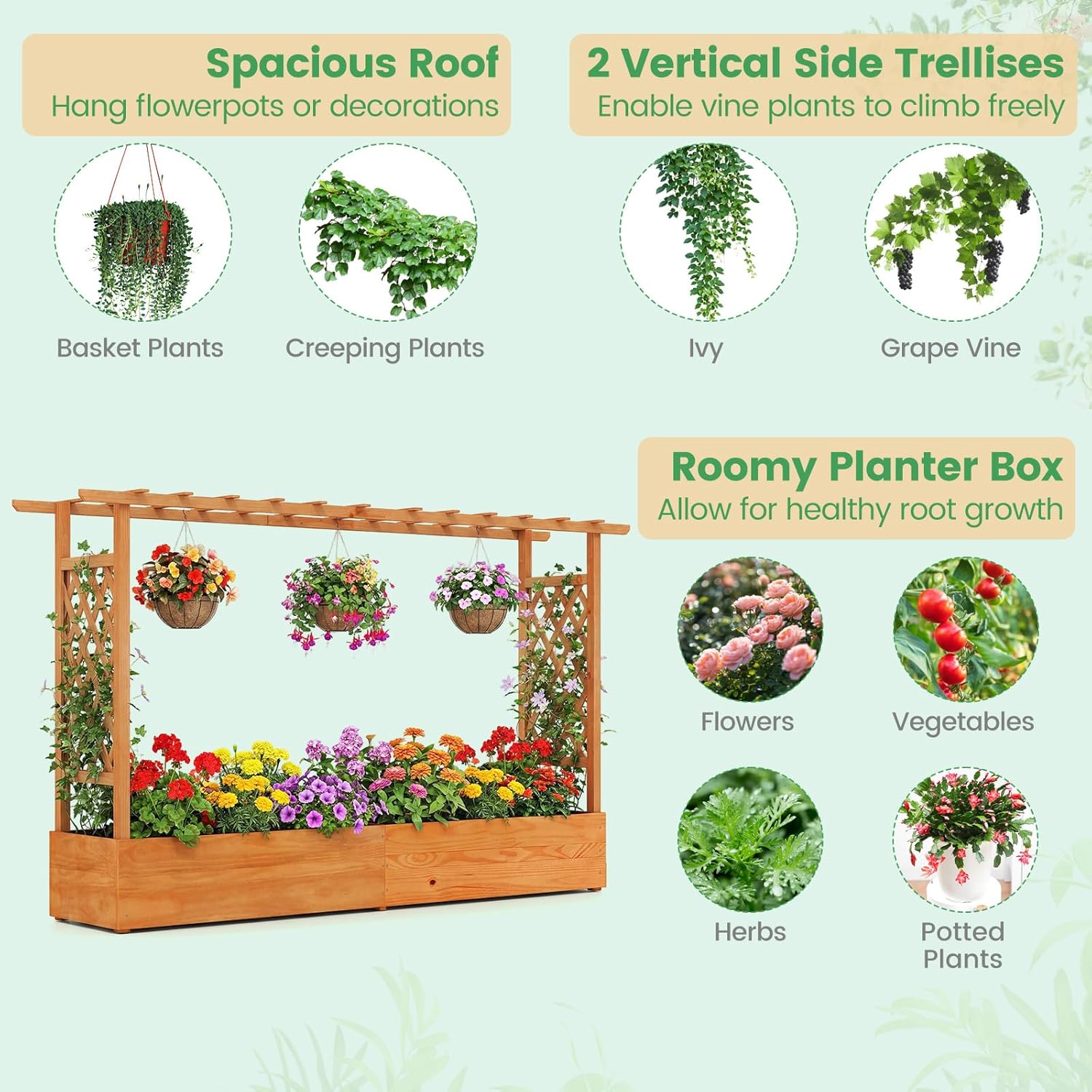 Outdoor-Patio-Hochbeet, Kunsts – Raised Garden Bed Bewertung und Preis
